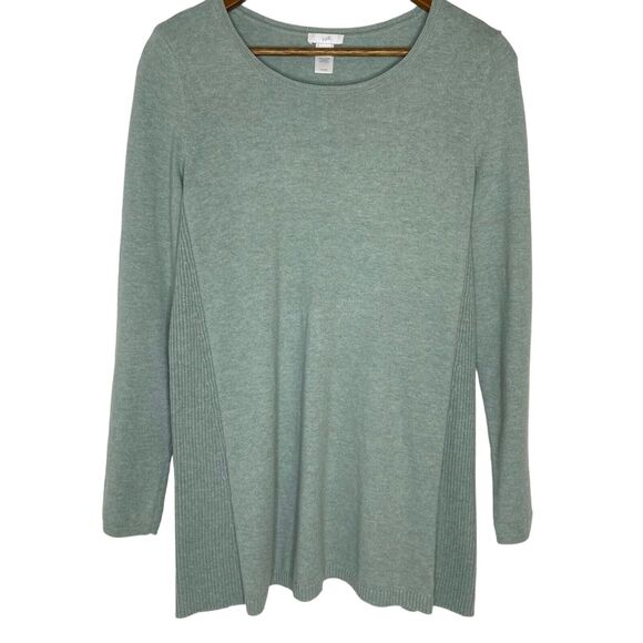 J Jill Green Round Neck Long Sleeve Pull Over Sweater Size XS Women's - Picture 1 of 9